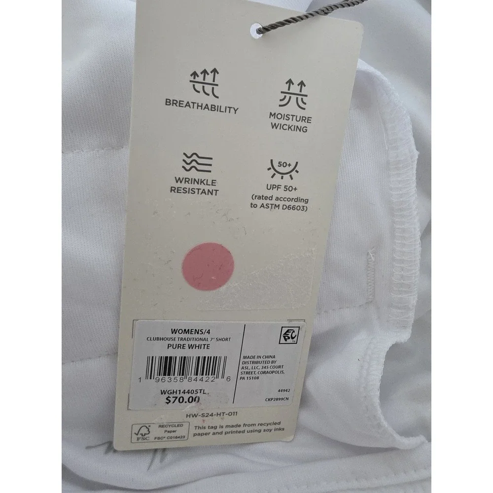 NWT Walter Hagen Women's Golf Shorts Size 4 White Athleisure Casual NWT